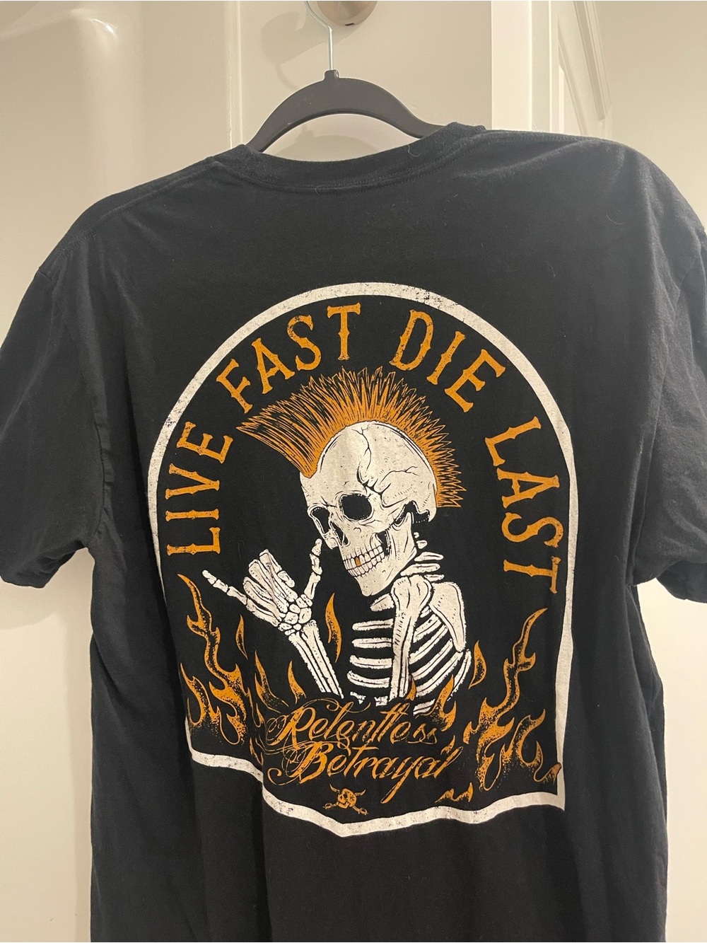 Live Fast Die Last Graphic Short Sleeve Tee - Black